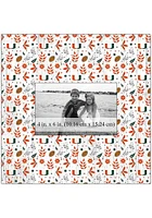Miami Hurricanes Floral Pattern Picture Frame - Orange