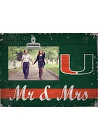Miami Hurricanes Mr and Mrs Clip Picture Frame - Orange