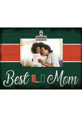 Miami Hurricanes Best Mom Clip Picture Frame - Orange