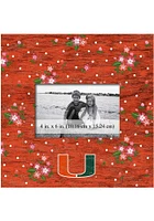Miami Hurricanes Floral Picture Frame - Orange
