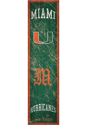 Miami Hurricanes Heritage Banner 6x24 Sign - Orange