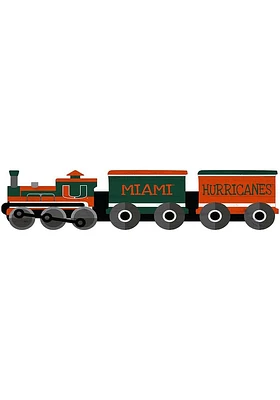 Miami Hurricanes Train Cutout Sign - Orange