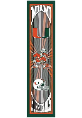Miami Hurricanes Throwback Sign - Orange