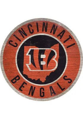 Cincinnati Bengals State Circle Sign Sign