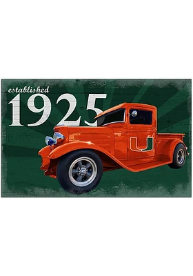 Miami Hurricanes Established Truck Sign - Orange