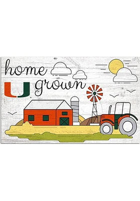 Miami Hurricanes Home Grown Sign - Orange