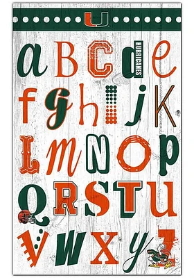 Miami Hurricanes Alphabet Sign - Orange