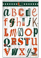 Miami Hurricanes Alphabet Sign - Orange