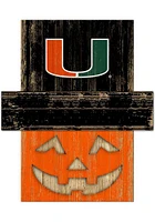 Miami Hurricanes Pumpkin Head Sign - Orange