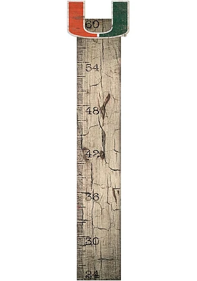 Miami Hurricanes Growth Chart Sign - Orange