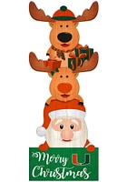 Miami Hurricanes 31 Inch Santa Stack Leaner Sign - Orange