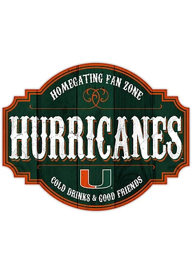 Miami Hurricanes 24 Inch Homegating Tavern Sign - Orange