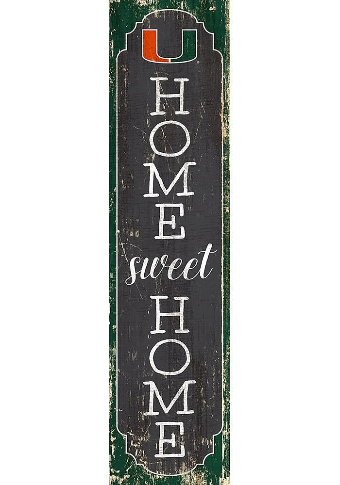 Miami Hurricanes 48 Inch Home Sweet Home Leaner Sign - Orange