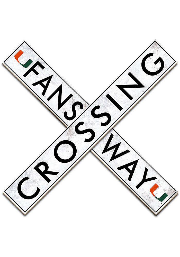 Miami Hurricanes 48 Inch Fans Way Crossing Wall Art