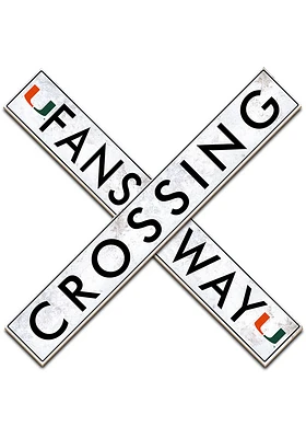 Miami Hurricanes 48 Inch Fans Way Crossing Wall Art