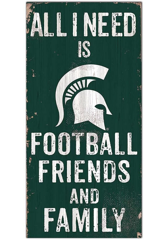 Michigan State Spartans Football Friends and Family Sign - Green