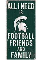 Michigan State Spartans Football Friends and Family Sign - Green