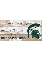 Michigan State Spartans No One Fights Alone Sign - Green