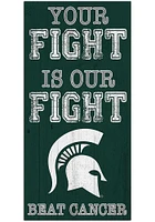 Michigan State Spartans Your Fight is Our Fight Sign - Green