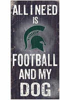 Michigan State Spartans Football and My Dog Sign - Green