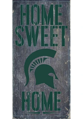 Michigan State Spartans Home Sweet Home Sign - Green