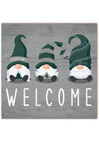Michigan State Spartans Welcome Gnomes Sign - Green