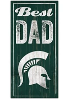 Michigan State Spartans Best Dad Sign - Green