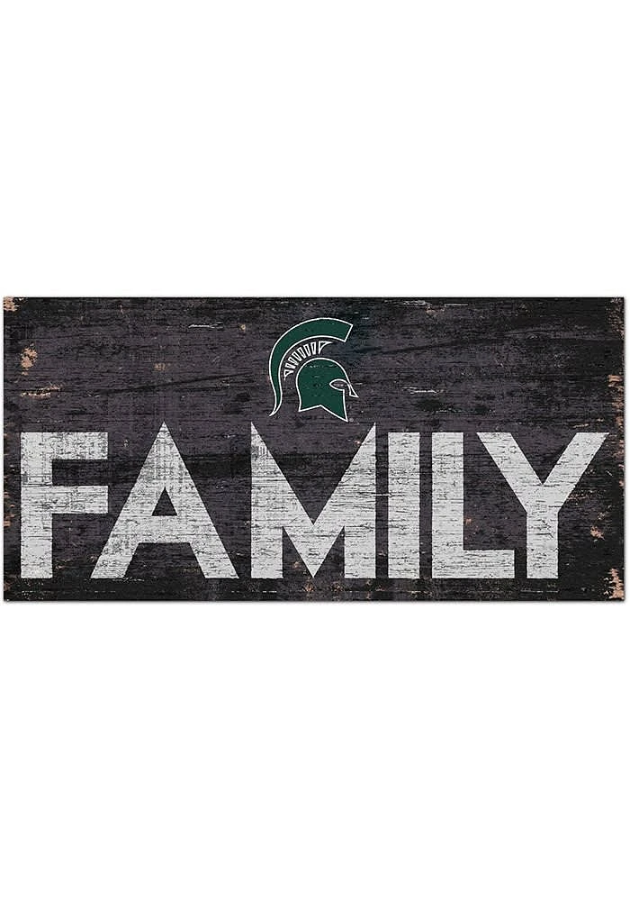 Michigan State Spartans Family 6x12 Sign - Green
