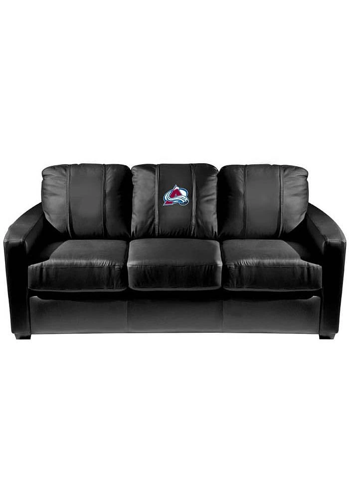 Colorado Avalanche Faux Leather Sofa - Black