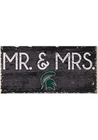 Michigan State Spartans Mr and Mrs Sign - Green