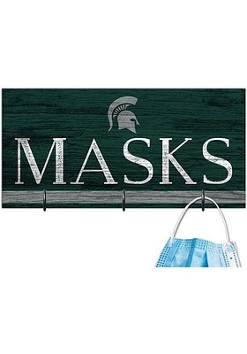 Michigan State Spartans Team Color Mask Holder Sign - Green