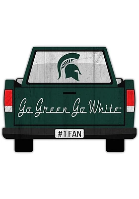 Michigan State Spartans Truck Back Cutout Sign - Green