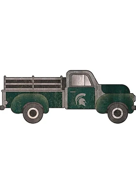Michigan State Spartans 15 Inch Truck Sign - Green