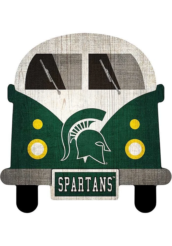 Michigan State Spartans Team Bus Sign - Green
