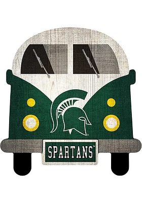 Michigan State Spartans Team Bus Sign - Green