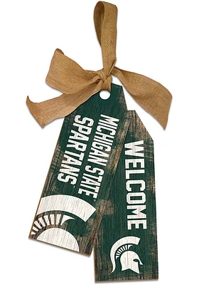 Michigan State Spartans Team Tags Sign - Green