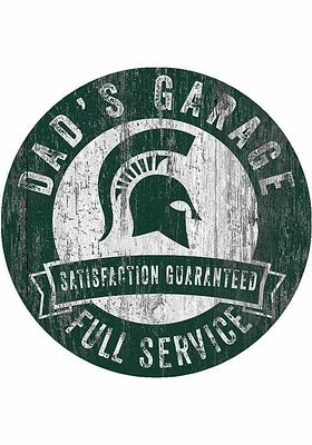 Michigan State Spartans Dads Garage Sign - Green