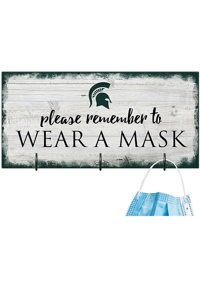 Michigan State Spartans Please Wear Your Mask Sign - Green
