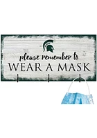 Michigan State Spartans Please Wear Your Mask Sign - Green