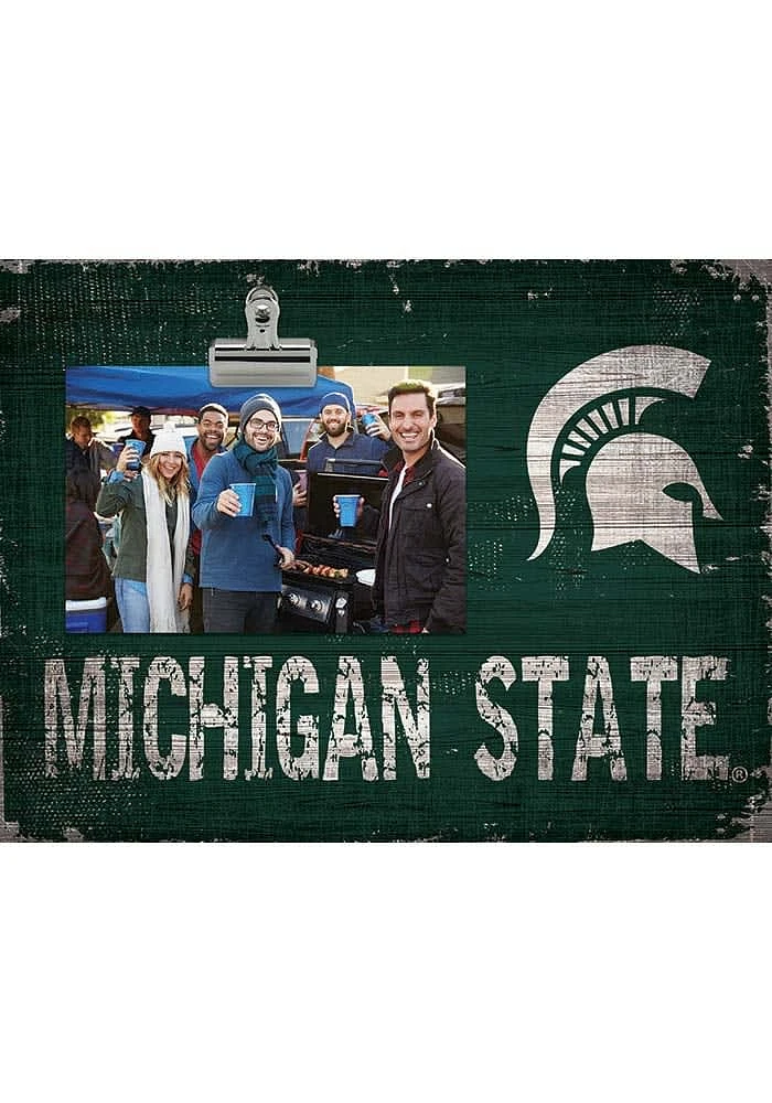 Michigan State Spartans Team Clip Picture Frame - Green
