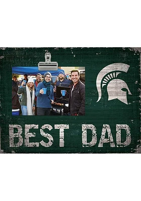 Michigan State Spartans Best Dad Clip Picture Frame - Green