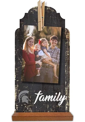 Michigan State Spartans Family Clothespin Sign - Green