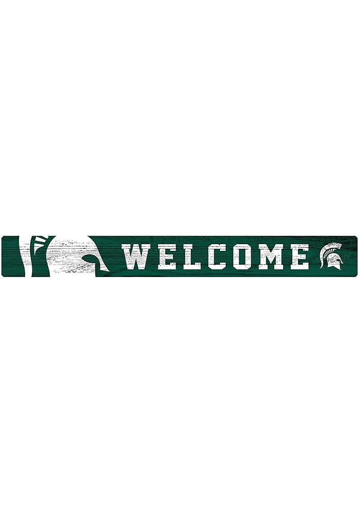 Michigan State Spartans Welcome Strip Sign - Green