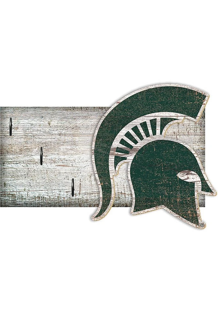 Michigan State Spartans Key Holder Sign - Green