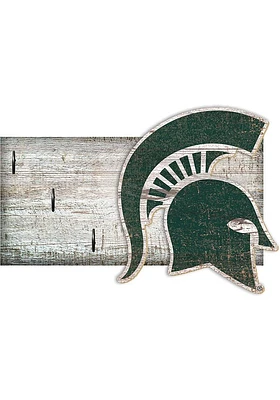 Michigan State Spartans Key Holder Sign - Green