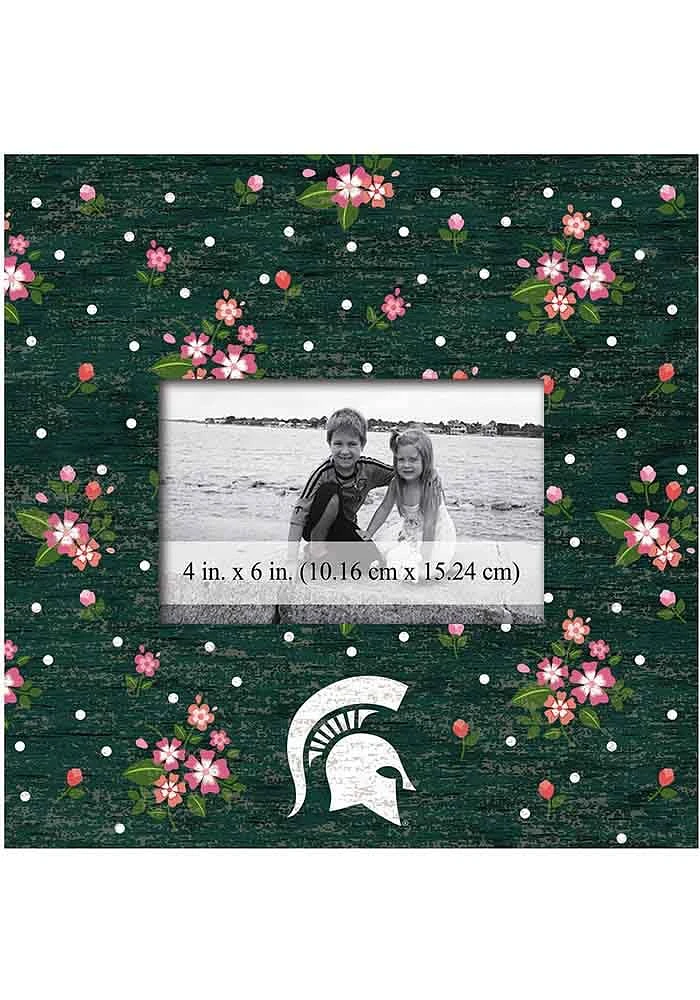 Michigan State Spartans Floral Picture Frame - Green