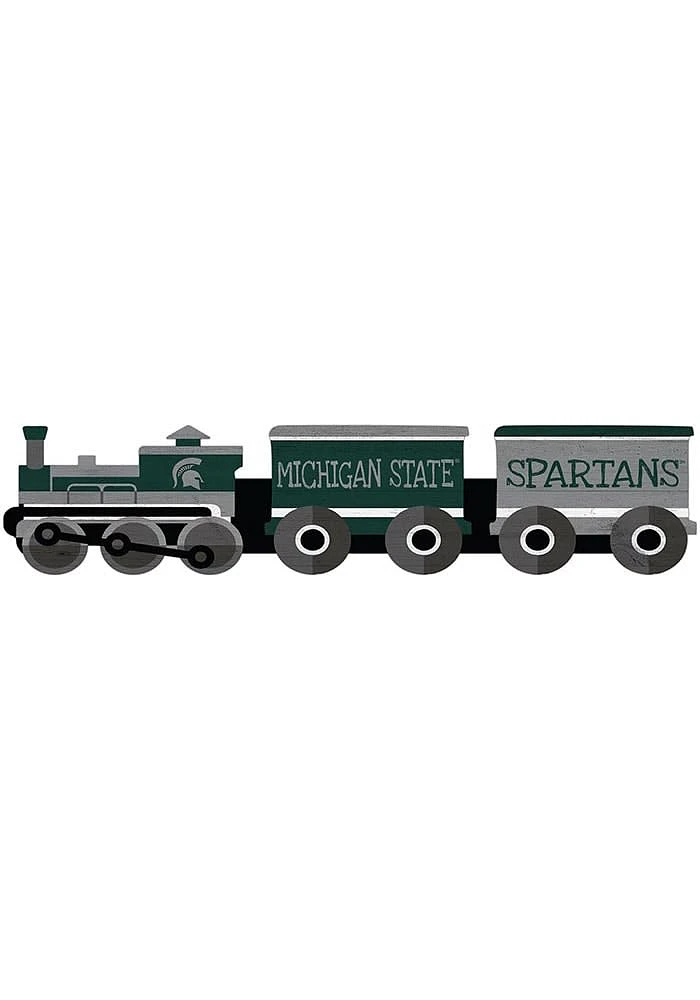Michigan State Spartans Train Cutout Sign - Green