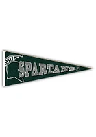 Michigan State Spartans Wood Pennant Sign - Green