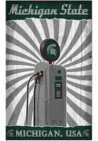 Michigan State Spartans Retro Pump Location Sign - Green