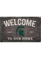 Michigan State Spartans Welcome to our Home Sign - Green